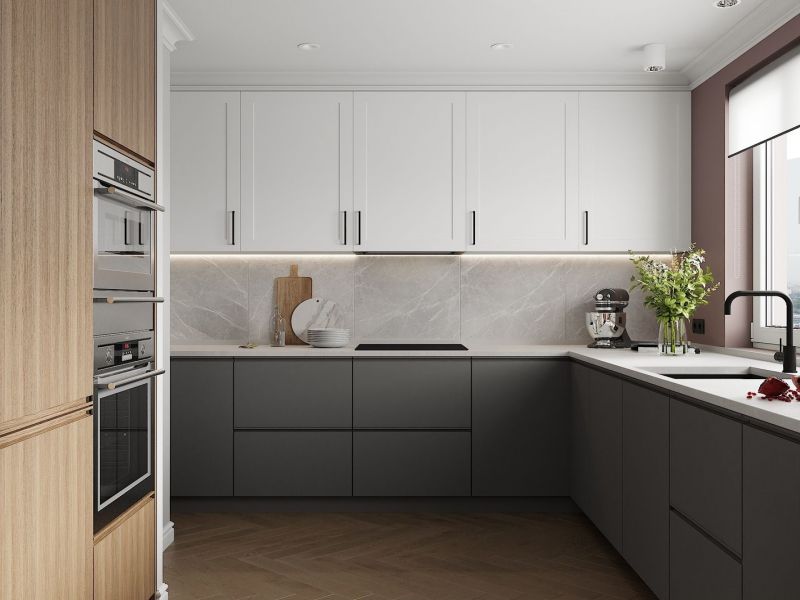 kitchen cabinets modern slab modular