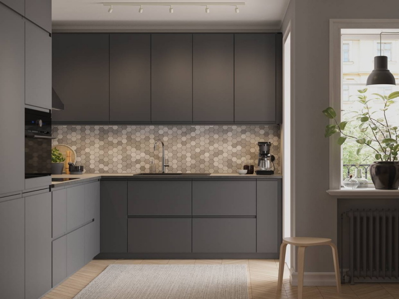 Pequeña decoración fresca de estilo nórdico, color blanco + tronco, diseño de entrada como partición.
